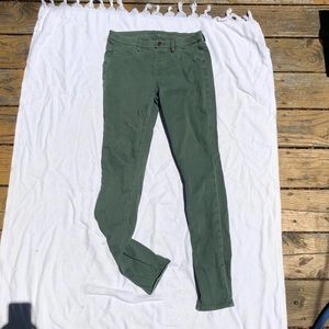 Army green stretch pants